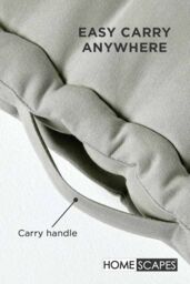 Homescapes Plain Cotton Floor Cushion in Grey - Size: 50 cm x 50 cm - thumbnail 5