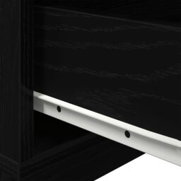 Berkfield Home Bedside Cabinet with LED Lights Black Oak 100x36x49 cm - Size: 100 x 36 x 49 cm - thumbnail 9