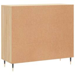 Berkfield Home Sideboard Sonoma Oak 90x34x80 cm Engineered Wood in Brown - Size: 90 x 34 x 80 cm - thumbnail 8