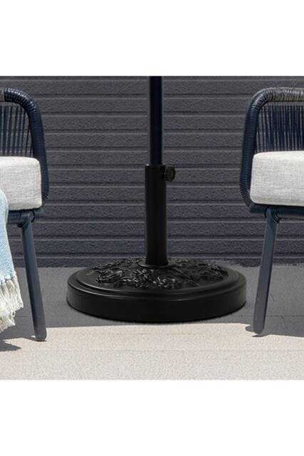 Living and Home Concrete-Filled Patio Parasol Base Umbrella Stand in Black - image 1