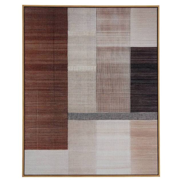 Lemon Pavilion Furniture and Decor Ivora Hand Painted Canvas in Frame - Wood - L3 x W80 x H100 cm - Multi