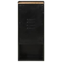 Berkfield Home Bathroom Cabinet 40x27x90 cm Iron & Solid Wood Mango - Size: 40 x 27 x 90 cm - thumbnail 1