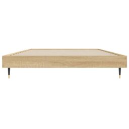 Berkfield Home Bed Frame Sonoma Oak 100x200 cm Engineered Wood in Brown - thumbnail 6
