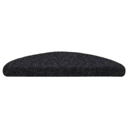 Berkfield Home Self-adhesive Stair Mats 5 pcs Black 56x17x3 cm Needle Punch - Size: Medium - thumbnail 4