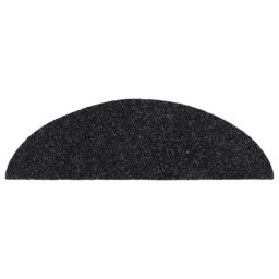 Berkfield Home Self-adhesive Stair Mats 5 pcs Black 56x17x3 cm Needle Punch - Size: Medium - thumbnail 5