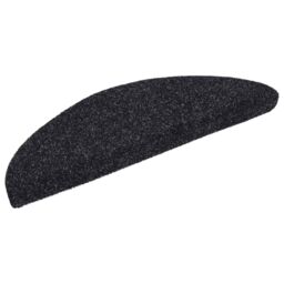 Berkfield Home Self-adhesive Stair Mats 5 pcs Black 56x17x3 cm Needle Punch - Size: Medium - thumbnail 3