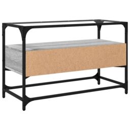 Berkfield Home TV Cabinet with Glass Top Grey Sonoma 80x35x51 cm Engineered Wood - Size: 80 x 35 x 51 cm - thumbnail 6