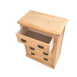 Cabinet Bits Lucca 4 Drawer Chest of Drawers Bras Drop Handle in Light Brown - thumbnail 4