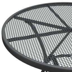 Berkfield Home 3 Piece Garden Dining Set Expanded Metal Mesh Anthracite in Black - thumbnail 6