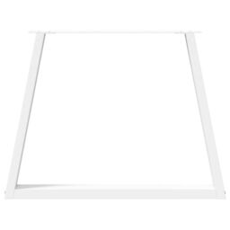 Berkfield Home Dining Table Legs V-Shape 2 pcs White 90x(72-73.3) cm Steel - thumbnail 5