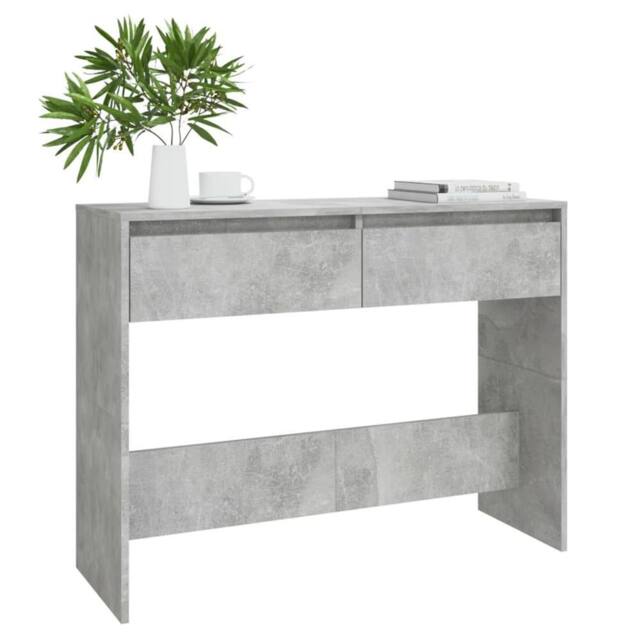 Berkfield Home Decorative Console Table Concrete Grey 100x35x76.5 cm Engineered Wood - image 1