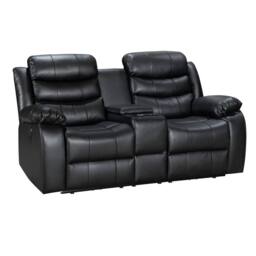 Furniture 786 Roma Electric Leather Recliner 3+2 Seater Sofa Set in Black - thumbnail 3
