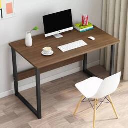 KORVIXA Computer Desk Laptop Pc Study Table in Brown - Size: 100 cm - thumbnail 4