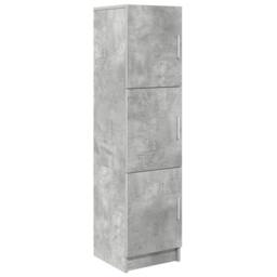 Berkfield Home Desk with Storage Concrete Grey Engineered Wood - thumbnail 5