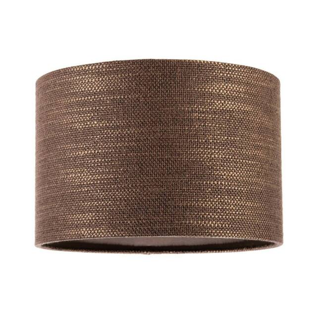 Happy Homewares Designer Bobbled & Textured Linen Lamp Shade in Chocolate Brown - Size: 12 inches - image 1