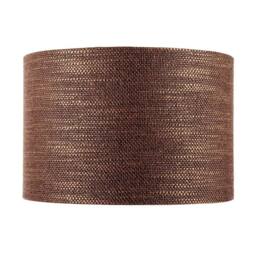 Happy Homewares Designer Bobbled & Textured Linen Lamp Shade in Chocolate Brown - Size: 12 inches - thumbnail 4