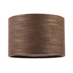 Happy Homewares Designer Bobbled & Textured Linen Lamp Shade in Chocolate Brown - Size: 12 inches