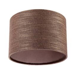 Happy Homewares Designer Bobbled & Textured Linen Lamp Shade in Chocolate Brown - Size: 12 inches - thumbnail 5