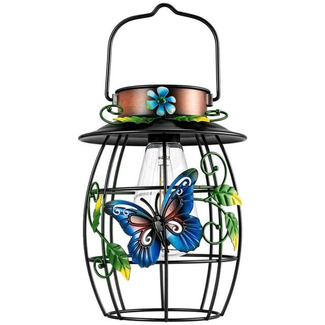 Havendro Solar Butterfly Hanging Lantern IP65 in Black - image 1