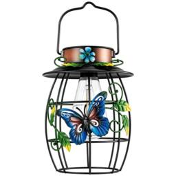 Havendro Solar Butterfly Hanging Lantern IP65 in Black