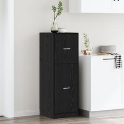 Berkfield Home Apothecary Cabinet Black Oak 40x41x118 cm Engineered Wood - Size: 40 x 41 x 118 cm - thumbnail 1
