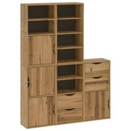 "Berkfield Home Side Cabinets 5 pcs ""ODDA"" 40x24x79 cm Solid Wood Pine in Brown - Size: 40 x 24 x 79 cm" - thumbnail 3