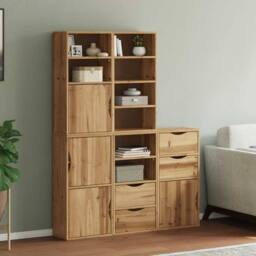"Berkfield Home Side Cabinets 5 pcs ""ODDA"" 40x24x79 cm Solid Wood Pine in Brown - Size: 40 x 24 x 79 cm" - thumbnail 2