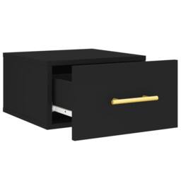 Berkfield Home Wall-mounted Bedside Cabinet Black 35x35x20 cm - Size: 35 x 35 x 20 cm - thumbnail 6
