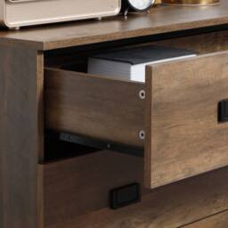 Wyld Haus Paleba Romi 4 Drawer Chest Brown Wood Effect with Steel Frame - thumbnail 8