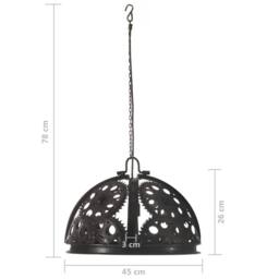 Berkfield Home Industrial Ceiling Lamp in Chain Wheel Design 45 cm E27 in Black - thumbnail 7