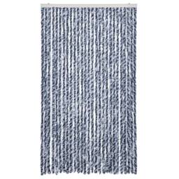 Berkfield Home Insect Curtain Blue & White 118x220 cm Chenille - thumbnail 3