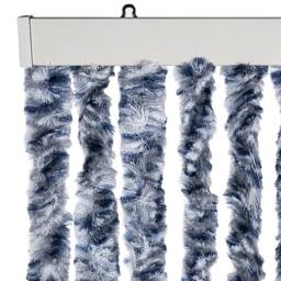 Berkfield Home Insect Curtain Blue & White 118x220 cm Chenille - thumbnail 4