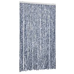 Berkfield Home Insect Curtain Blue & White 118x220 cm Chenille - thumbnail 2