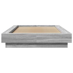 Berkfield Home Bed Frame without Mattress Grey Sonoma 75x190 cm Small Single - thumbnail 4