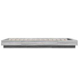 Berkfield Home Bed Frame without Mattress Grey Sonoma 75x190 cm Small Single - thumbnail 5