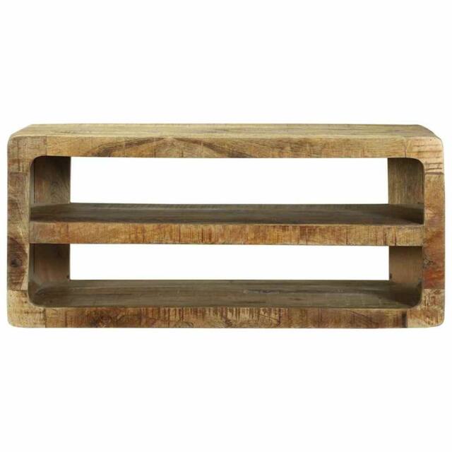Berkfield Home TV Cabinet 80x32x36 cm Solid Wood Mango in Brown - Size: 80 x 32 x 36 cm - image 1