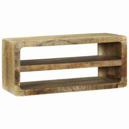 Berkfield Home TV Cabinet 80x32x36 cm Solid Wood Mango in Brown - Size: 80 x 32 x 36 cm - thumbnail 6