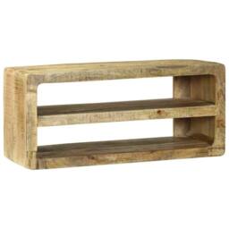 Berkfield Home TV Cabinet 80x32x36 cm Solid Wood Mango in Brown - Size: 80 x 32 x 36 cm - thumbnail 2