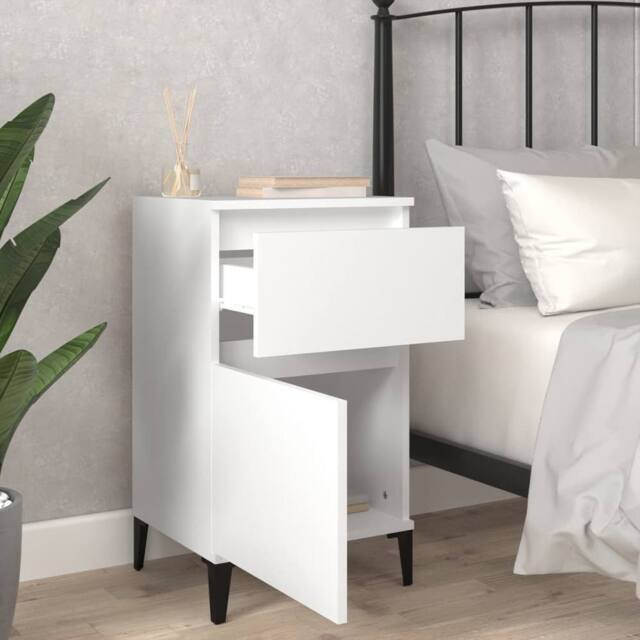 Berkfield Home Elegant Bedside Cabinets 2 pcs White 40x35x70 cm - Size: 40 x 35 x 70 cm - image 1