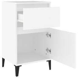 Berkfield Home Elegant Bedside Cabinets 2 pcs White 40x35x70 cm - Size: 40 x 35 x 70 cm - thumbnail 8