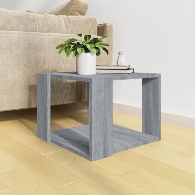 Berkfield Home Decorative Coffee Table Grey Sonoma 40x40x30 cm Engineered Wood - Size: 40 x 40 x 30 cm - image 1
