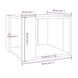 Berkfield Home Decorative Coffee Table Grey Sonoma 40x40x30 cm Engineered Wood - Size: 40 x 40 x 30 cm - thumbnail 6