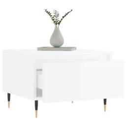 Berkfield Home Coffee Tables 2 pcs High Gloss White 50x46x35 cm Engineered Wood - Size: 50 x 46 x 35 cm - thumbnail 4