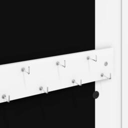 Berkfield Home Mirror Jewellery Cabinet Wall Mounted White 30x8.5x67 cm - thumbnail 8
