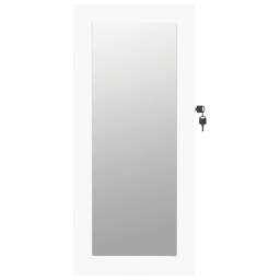 Berkfield Home Mirror Jewellery Cabinet Wall Mounted White 30x8.5x67 cm - thumbnail 4