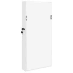 Berkfield Home Mirror Jewellery Cabinet Wall Mounted White 30x8.5x67 cm - thumbnail 7