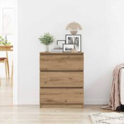Berkfield Home Sideboard Artisan Oak 60x35x76 cm Engineered Wood in Brown - Size: 60 x 35 x 76 cm - thumbnail 3