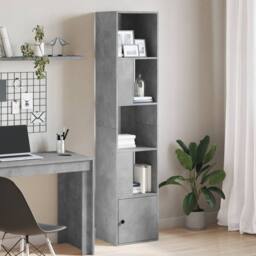 Berkfield Home Bookcase Concrete Grey 40x36x189 cm Engineered Wood - Size: 40 x 36 x 189 cm - thumbnail 2