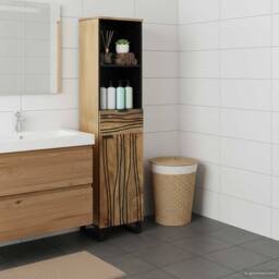 Berkfield Home Modern Bathroom Cabinet 38x33.5x160 cm in Solid Mango Wood in Beige - thumbnail 2