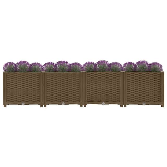 Berkfield Home Raised Bed 160x40x38 cm Polypropylene in Brown - Size: 160 x 40 x 38 cm - image 1